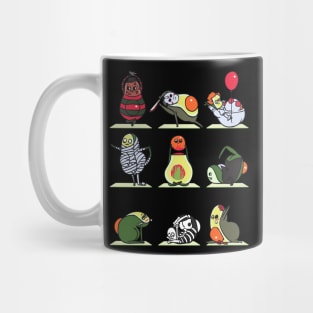 Avocado Yoga Halloween Monsters Mug